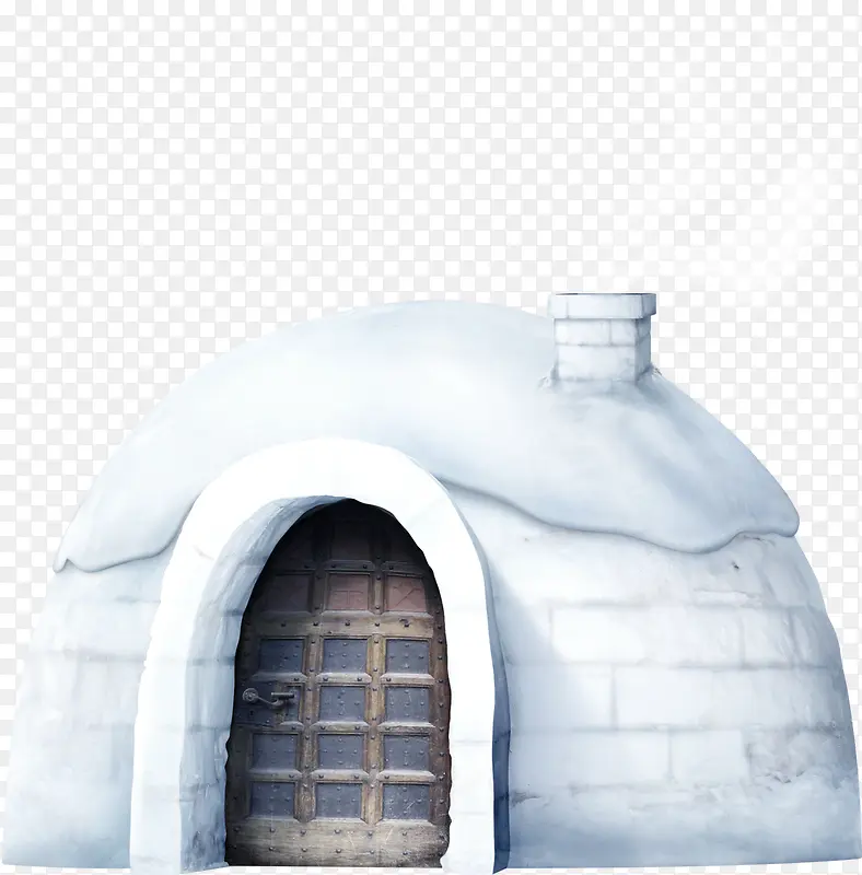 冬日圆形建筑雪屋