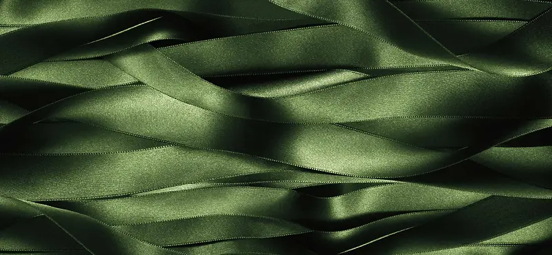 深绿色的漂亮丝带