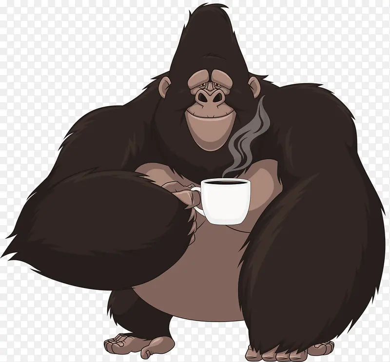 喝茶的大猩猩