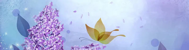 高清炫彩花卉banner背景