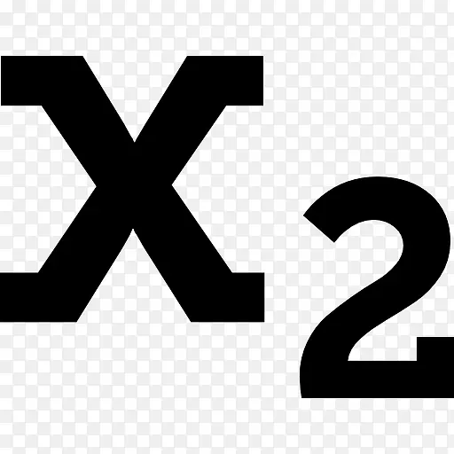 一个字母和一个数字X2的象征，下标图标