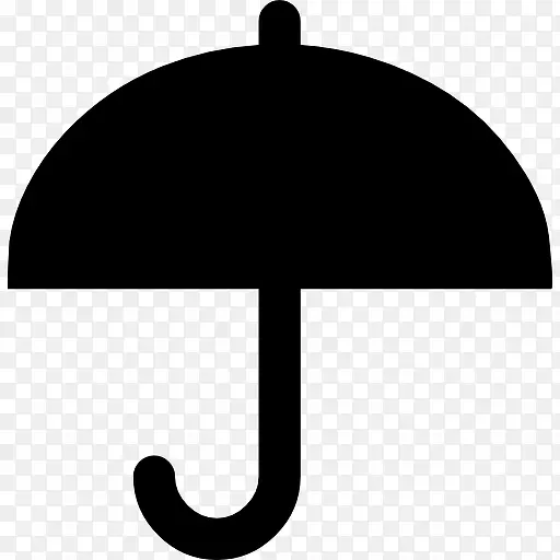 伞的黑色形状图标