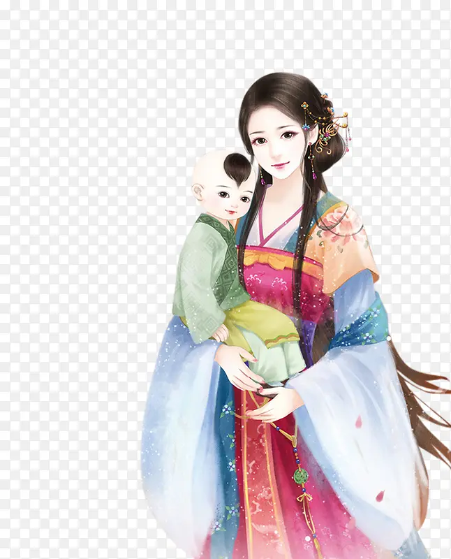 创意合成效果古风人物形象立绘