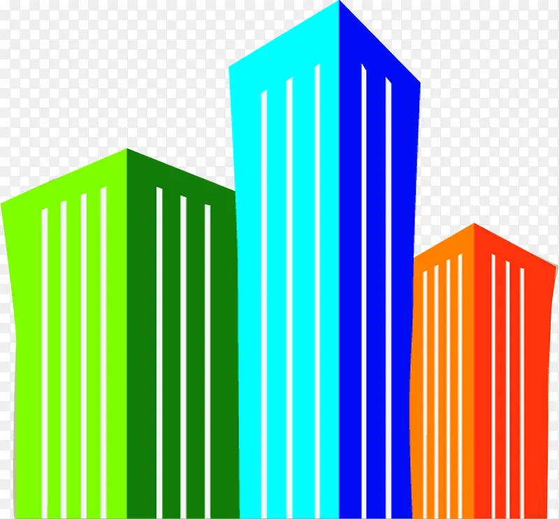 创意合成扁平建筑