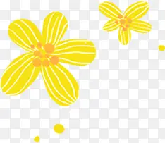 手绘创意合成黄色的花卉