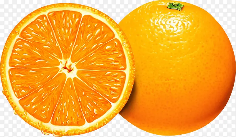 手绘脐橙水果营养维C