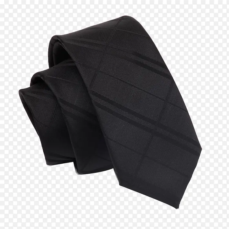 条纹黑色男士领带