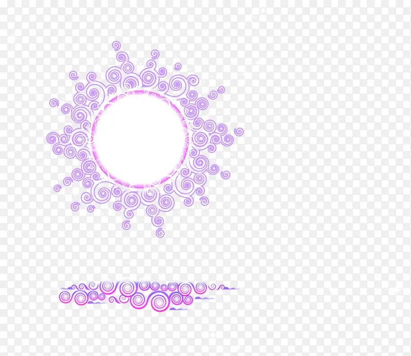 紫色圆形花纹七夕