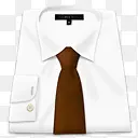 布朗衬衫领带白shirttie