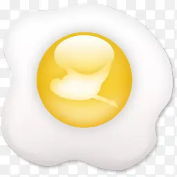煎鸡蛋卡通图标设计