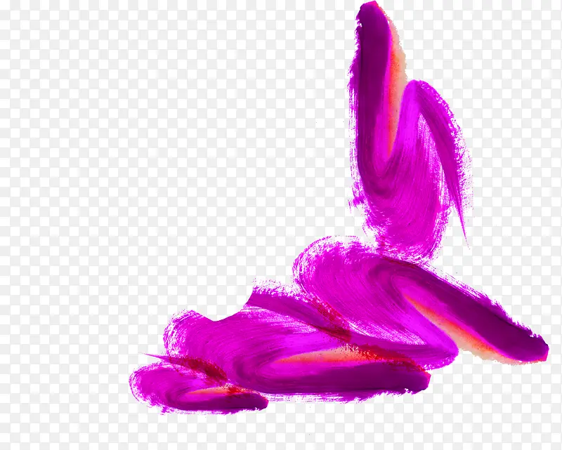 紫色浪漫手绘墨迹