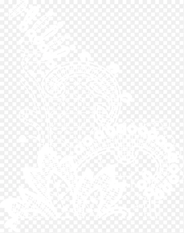 手绘卡通白色婚礼花纹