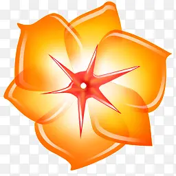 橙色花朵图标设计