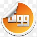 digg橙色logo图标
