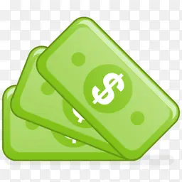 绿色美元钞票图标