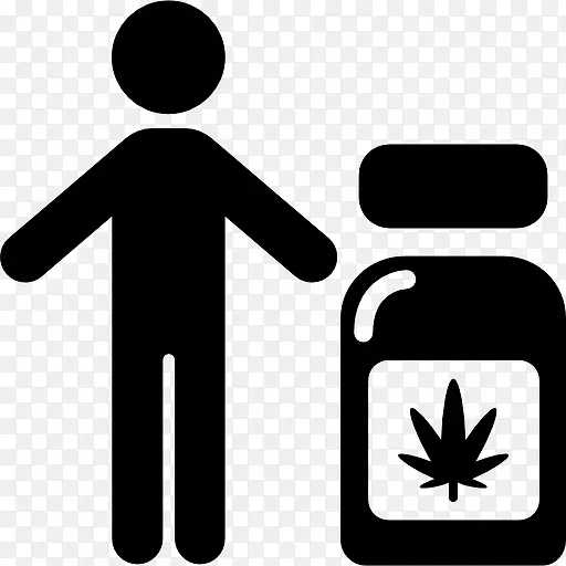 医用大麻和消费者图标
