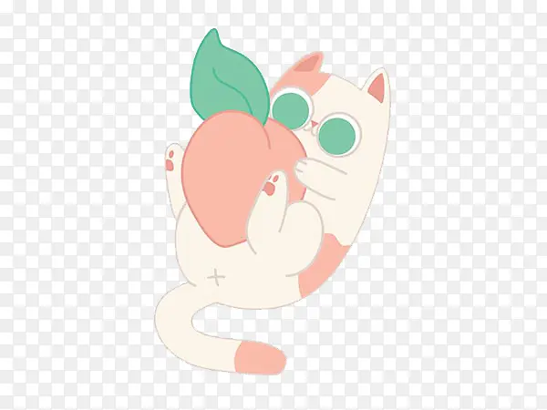 抱桃子的猫