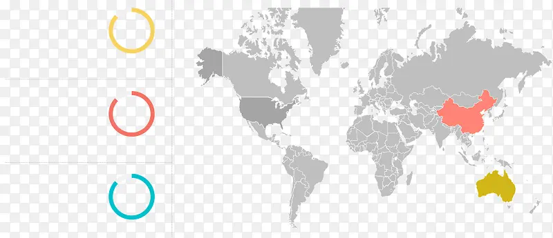 全球地图轮廓