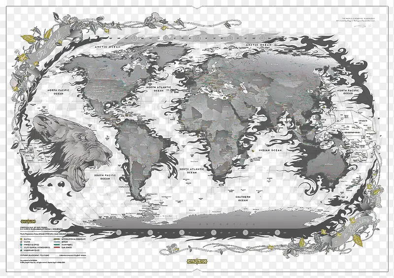 世界地图图案