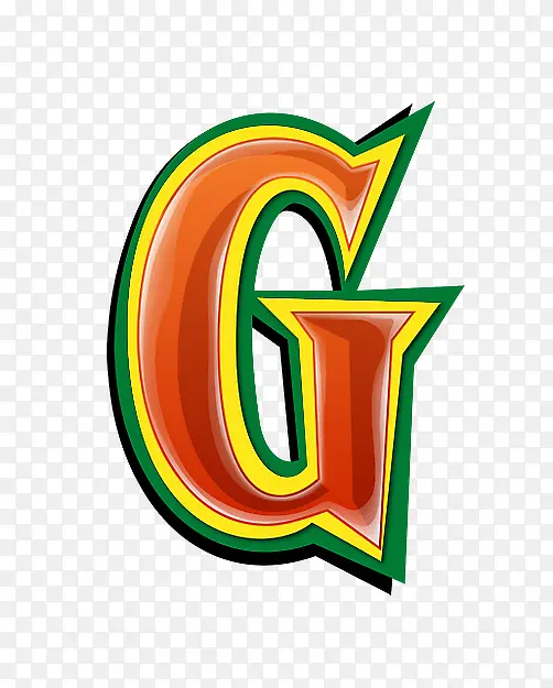 红绿立体字母g