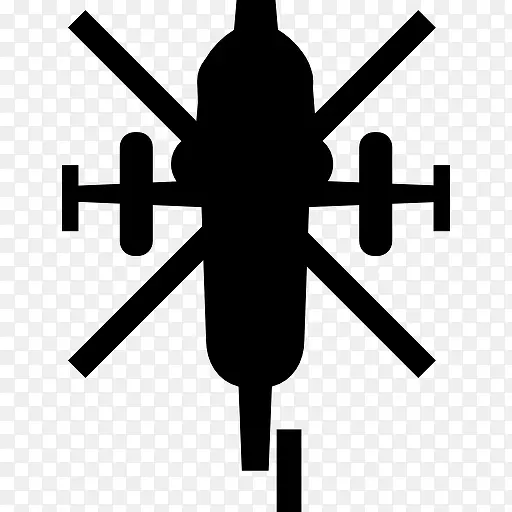 陆军直升机底部视图图标