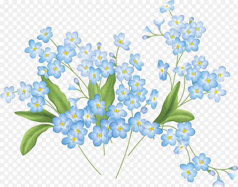 蓝色碎花