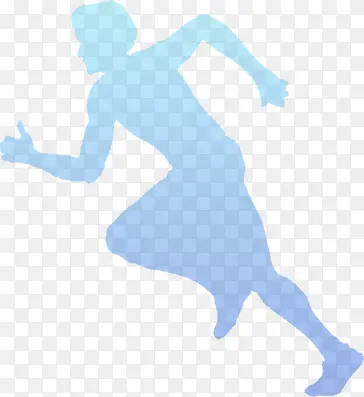 蓝色奔跑运动项目奥运会