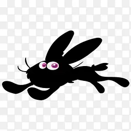 小黑兔奔跑图标