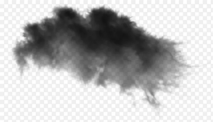 黑色烟雾云团透明