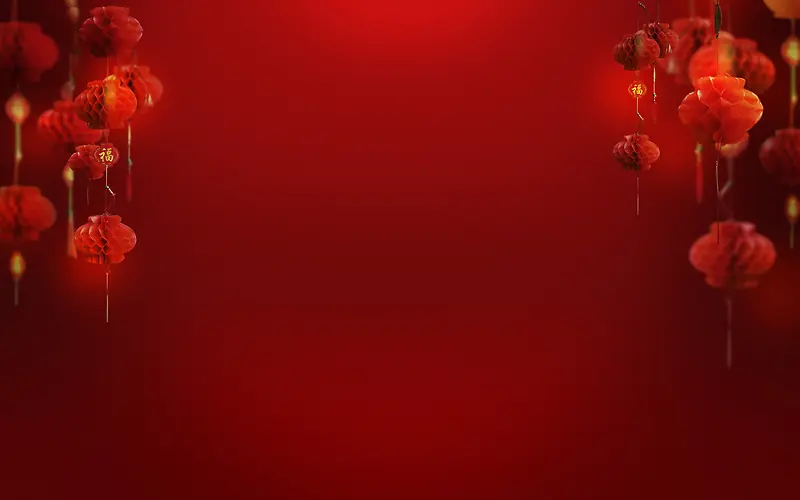 中国风红色服饰海报