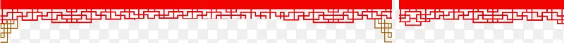 手绘中国风红色花纹