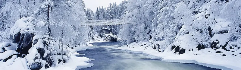 高清雪景banner背景