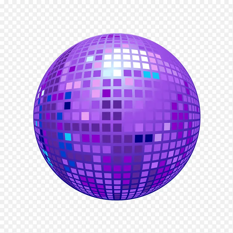紫色炫酷立体球
