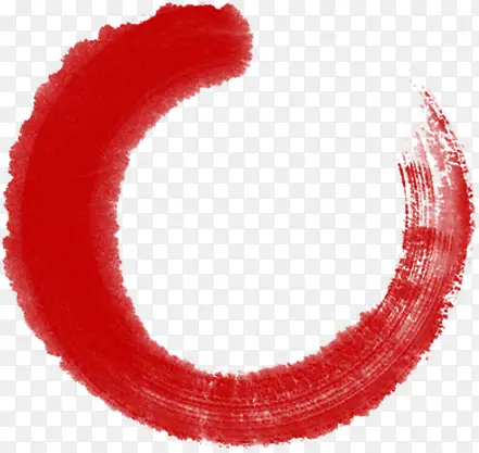 红色墨迹圆环