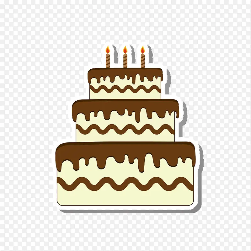 克力蛋糕 生日蜡烛 卡通蛋糕
