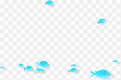 蓝色游动热带鱼
