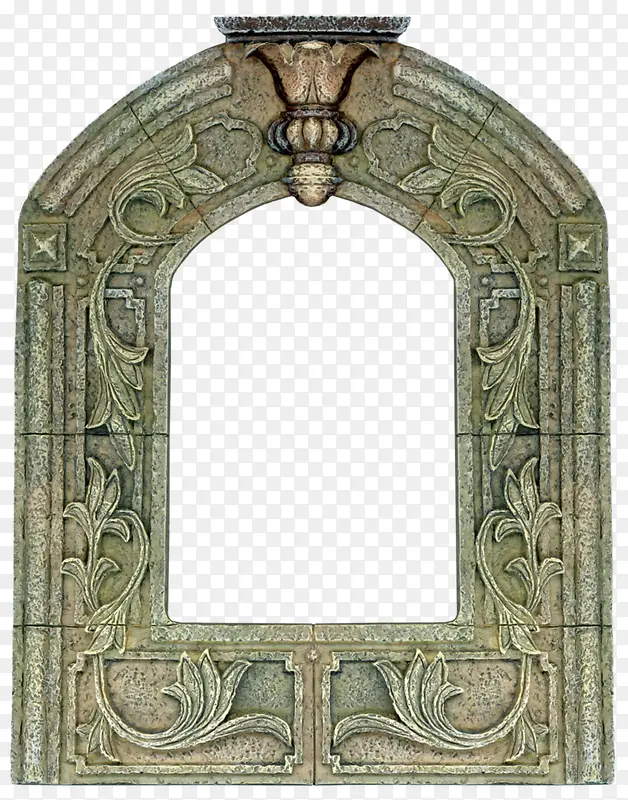 拱形雕花石制相框