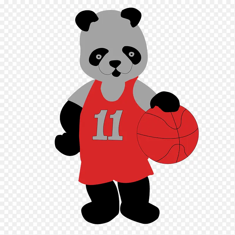 打篮球的熊猫