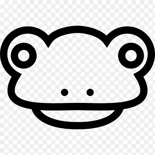 青蛙头正面的轮廓图标