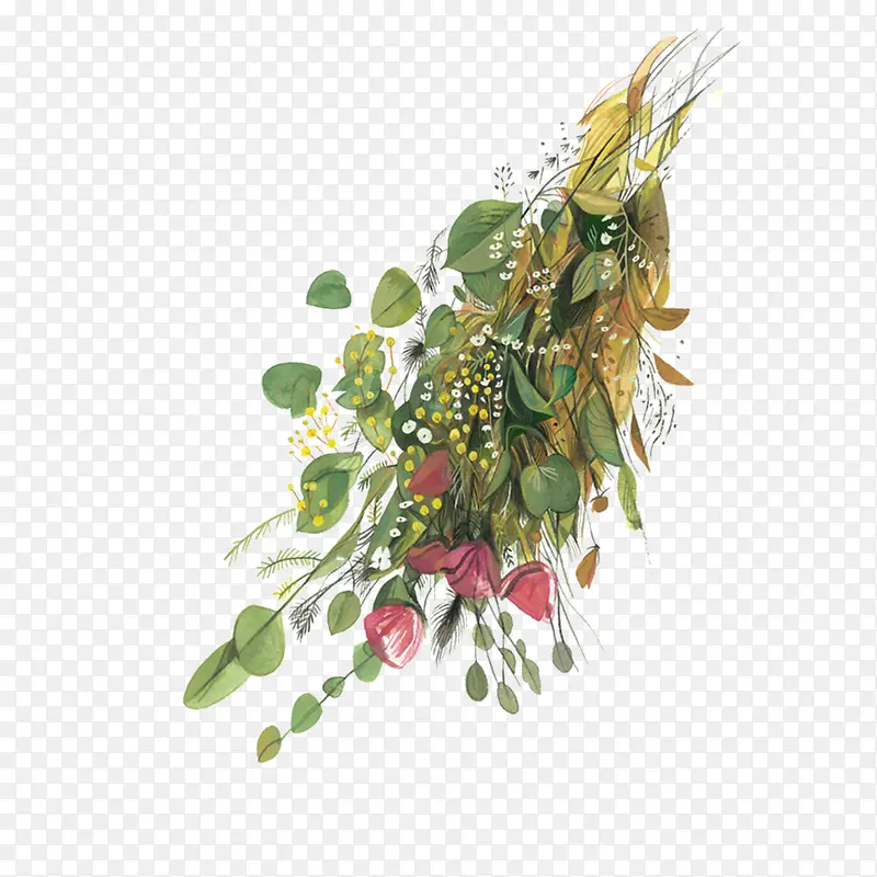 花簇手绘花簇PNG图片素材下载_图片编号qrvrnbkz-免抠素材网