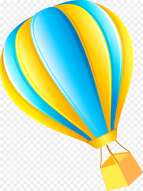 黄蓝色手绘氢气球海报
