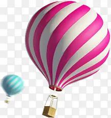 粉蓝色氢气球海报