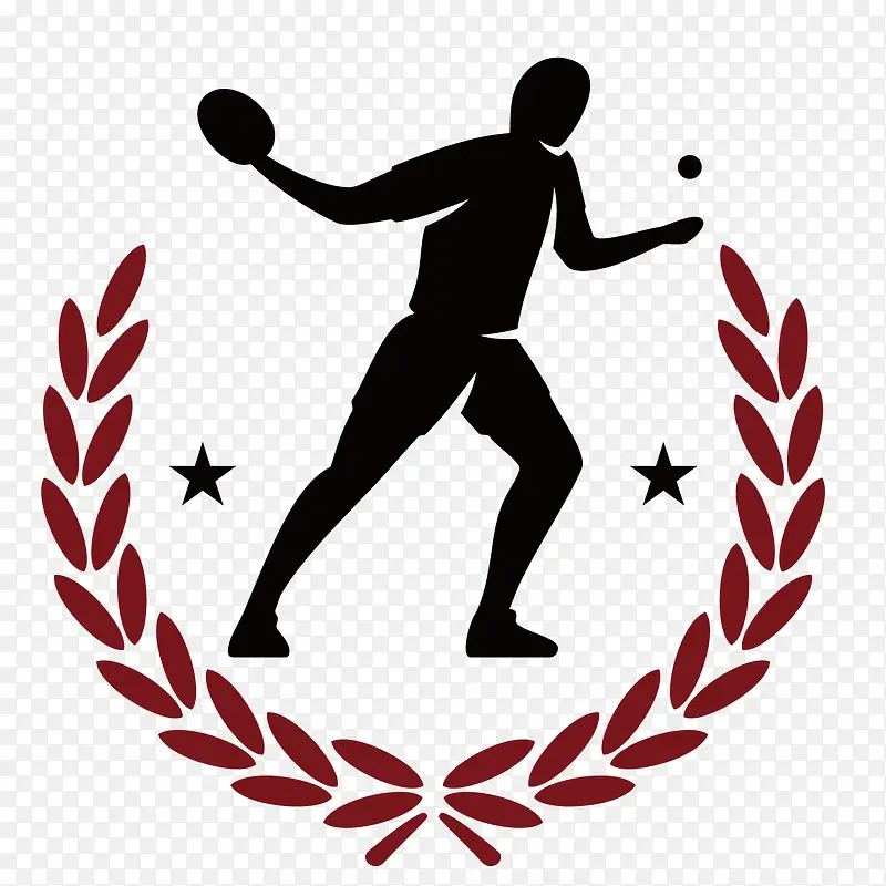 乒乓球运动徽章