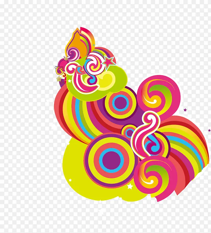 矢量炫彩线条