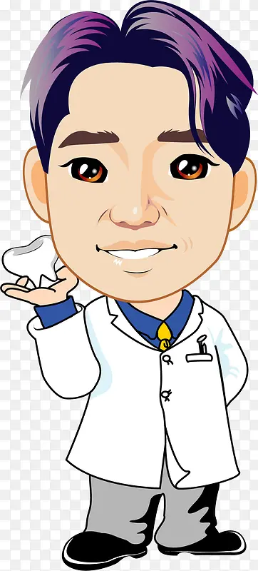卡通人物牙医
