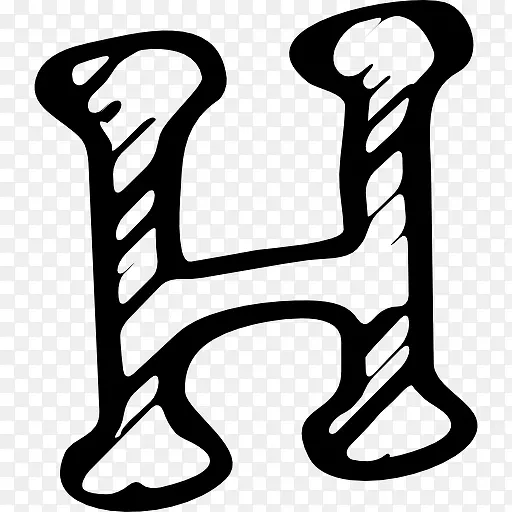 字母H社会描绘符号图标