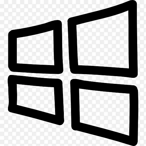 Windows的手绘LOGO的轮廓图标