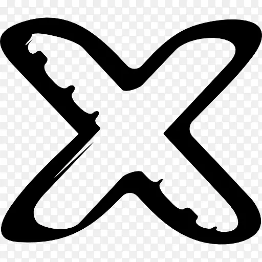X勾勒字母符号图标