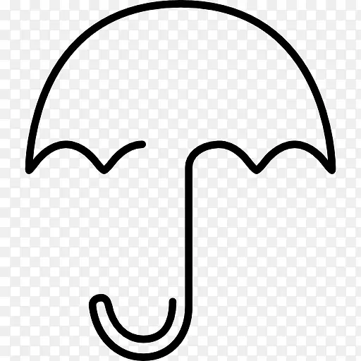伞超薄轮廓图标