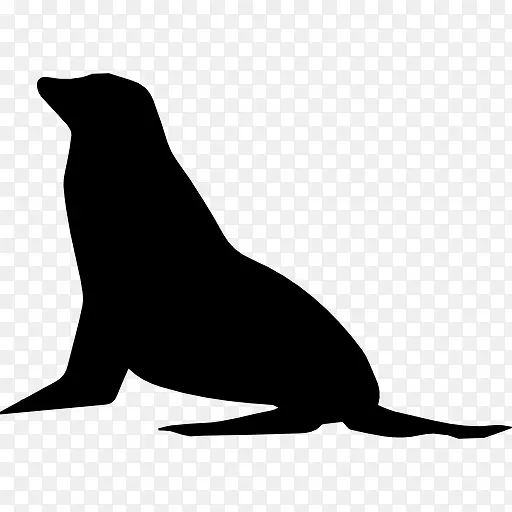 哺乳动物海豹形状图标
